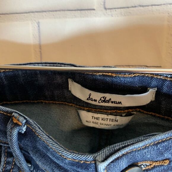 Sam Edelman The Kitten Raw Hem  Ankle Jeans Sz 28 - Picture 4 of 8